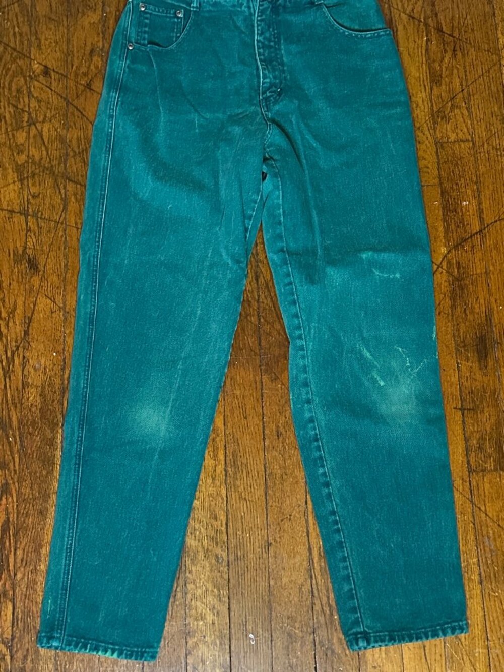 Vintage Teal Straight Leg Pants - Picture 4 of 5